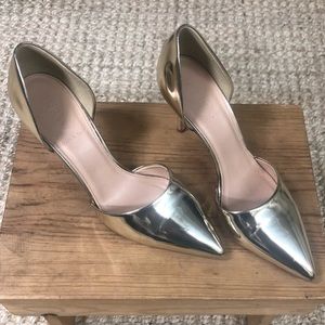 J. Crew Shoes I Elsie Gold Stiletto